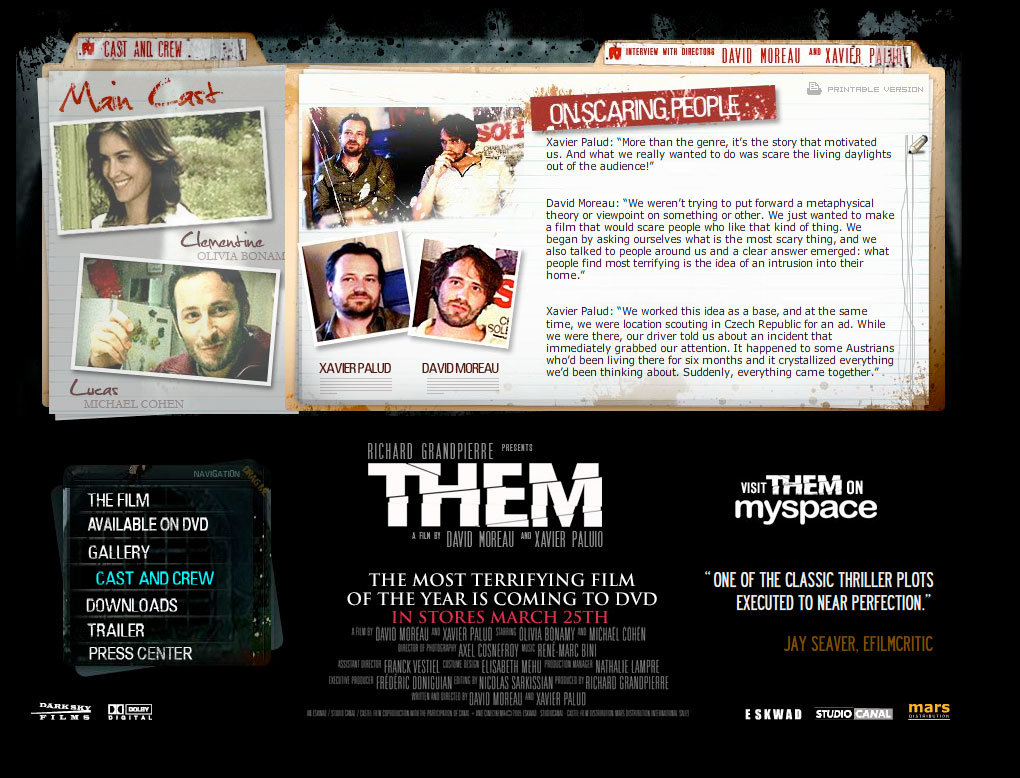 THEM Movie Website